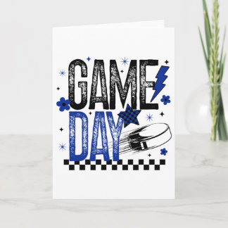 Carte Jour de match de hockey sur glace Maman de hockey 