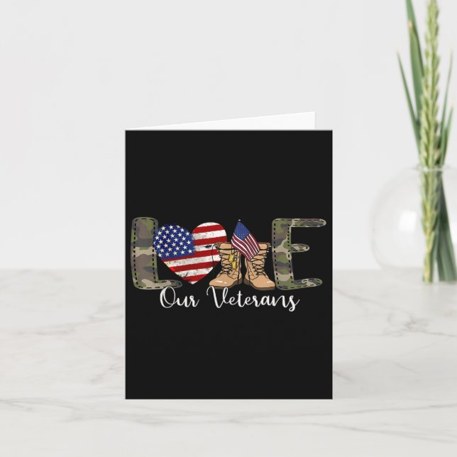 Carte Jour de nos vétérans Fier Militaires Américains (Devant)