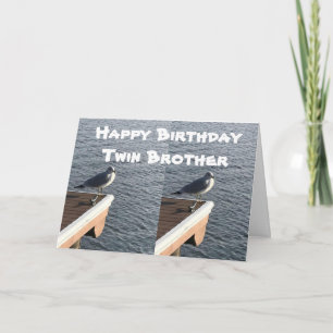 CARTE **JOUR DE NOTRE ANNIVERSAIRE ET FRÈRE JUMEAU ABSEN