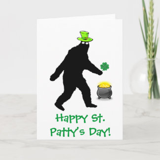 Carte Jour de St Patty heureuse de Bigfoot