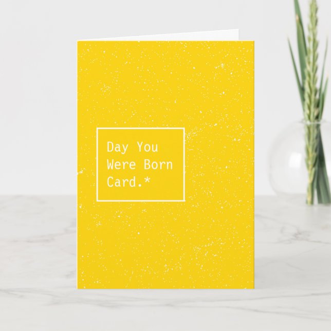 Carte Jour de votre naissance (Devant)
