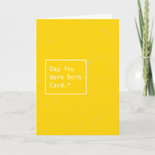 Carte Jour de votre naissance