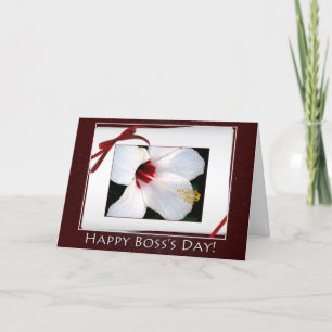 Carte Jour de White Hibiscus