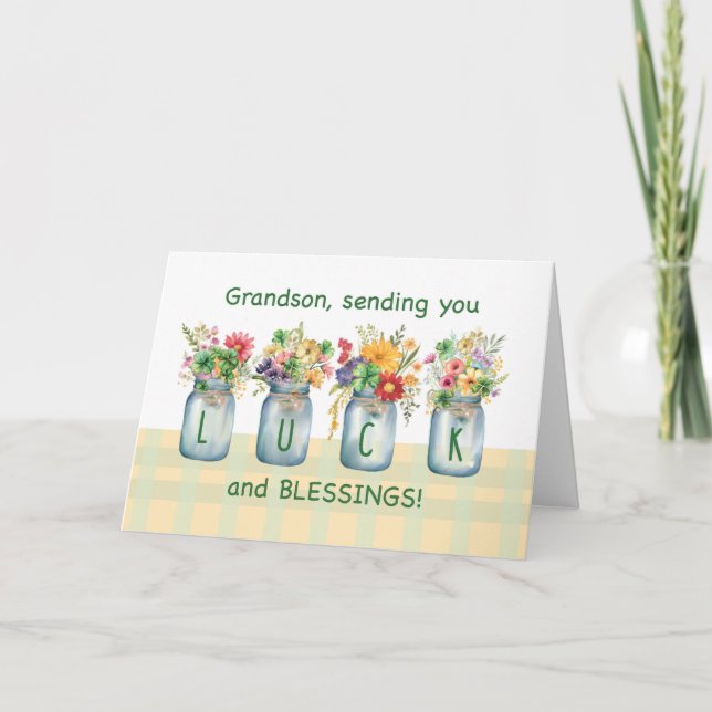 Carte Jour des Grandson St. Patricks Chance et bénédicti (Devant)