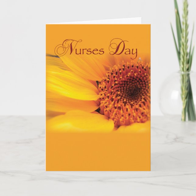 Carte Jour des infirmières tournesol, Fête (Devant)