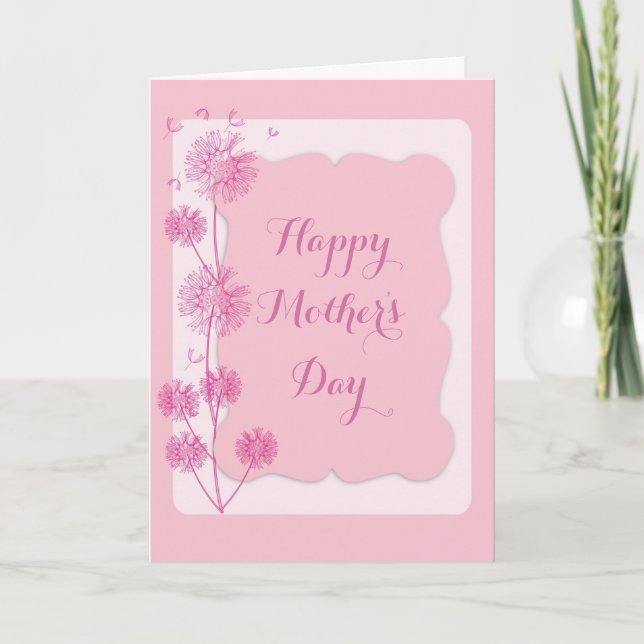Carte Jour des mères de Pretty Rose Floral Dandelion (Devant)