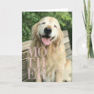 Carte Jour des mères du chien d'or ritriever souriant