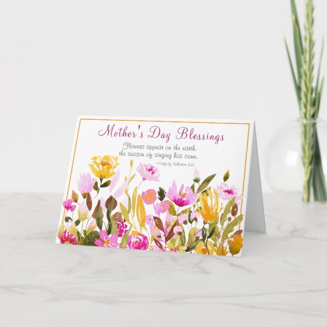 Carte Jour des Mères Inspirationnel Jardin Bible (Devant)