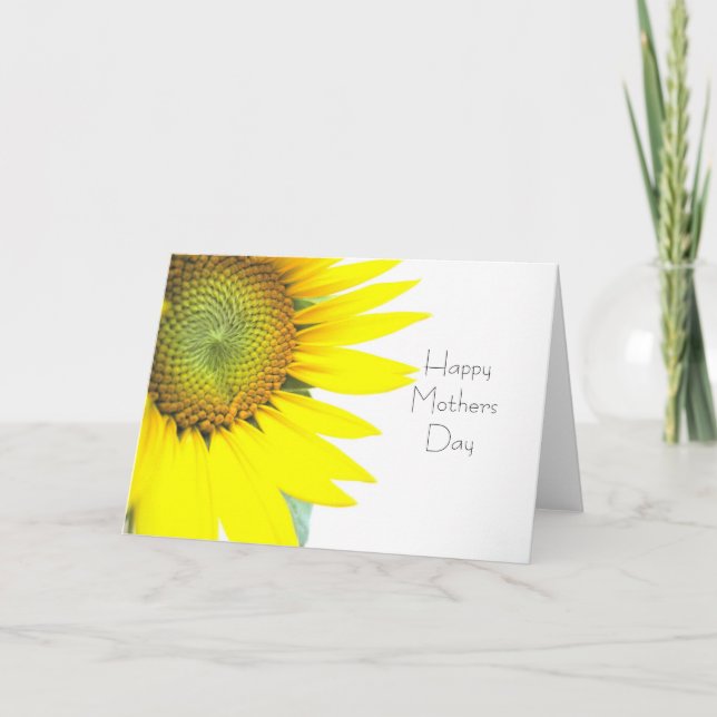 Carte Jour des mères joyeuses du tournesol (Devant)