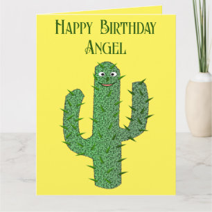 Carte Jour des Morts Happy Cactus Personnalisé Anniversa