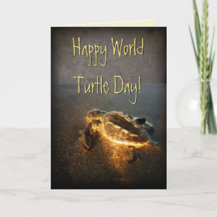 Carte Jour des tortues (texte personnalisable)