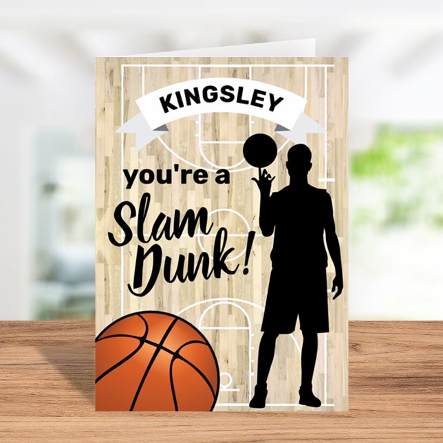 Carte Jour des Valentines de basket-ball sportif (Créateur téléchargé)