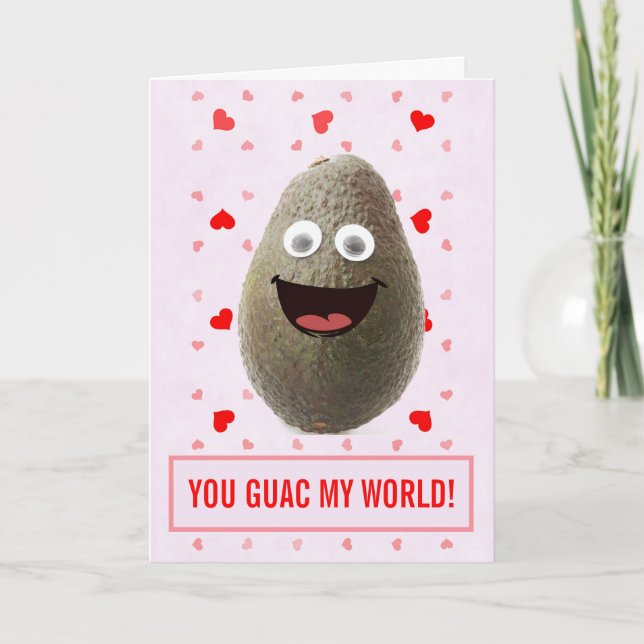 Carte Jour des Valentines de l'Avocado mignonne (Devant)
