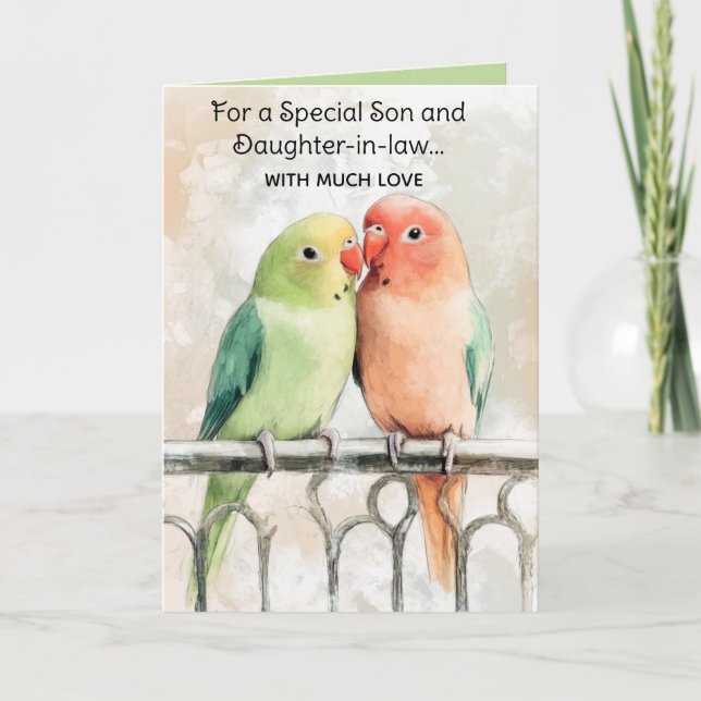 Carte Jour des Valentines Inséparables modifiables (Devant)