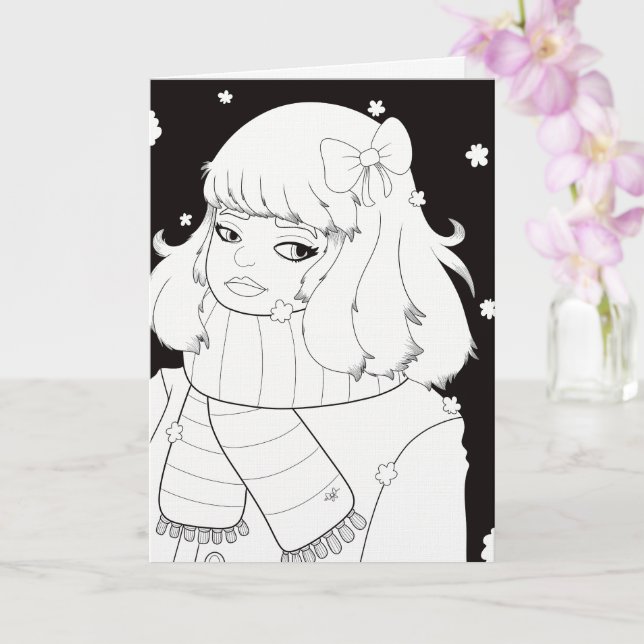 Carte Jour d'hiver (Orchidée)