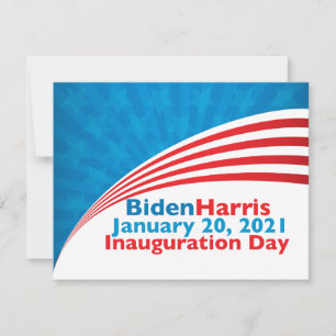 Carte Jour d'investiture Biden Harris Drapeau américain