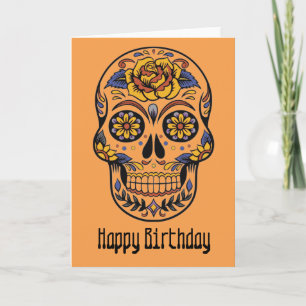 Carte Jour du crâne mexicain de l'anniversaire mort