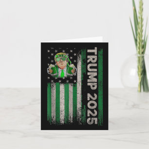 Carte Jour du drapeau américain Trump 2025, Saint-Patric
