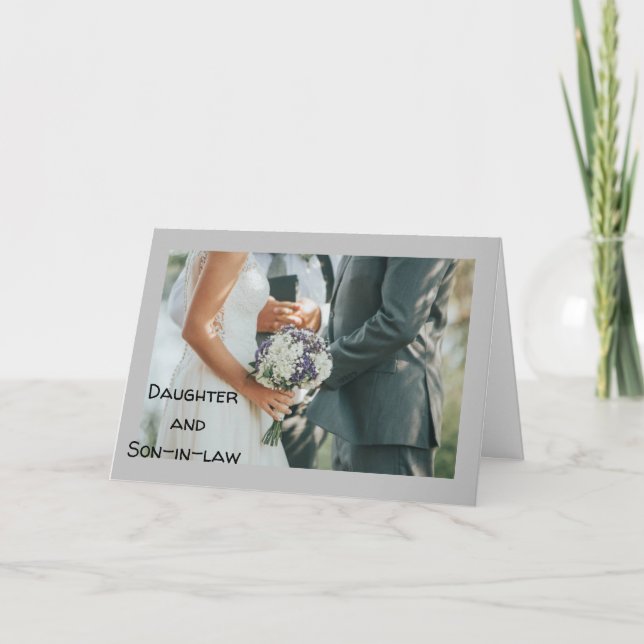 CARTE **JOUR DU MARIAGE DE LA FILLE** (Devant)