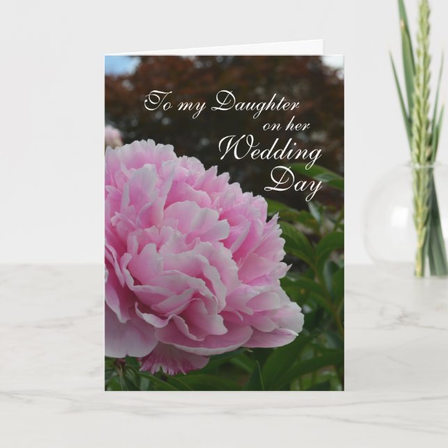 Carte Jour du mariage de la fille Peony (Devant)
