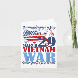Carte Jour du Souvenir 29 mars Vétéran de la guerre du V