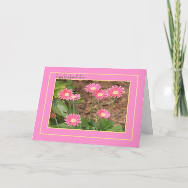 Carte Jour Grand-Parent - Faisées Roses Vides à l' (Devant)
