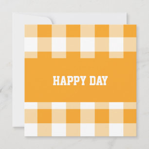 Carte Jour heureux En vichy Motif