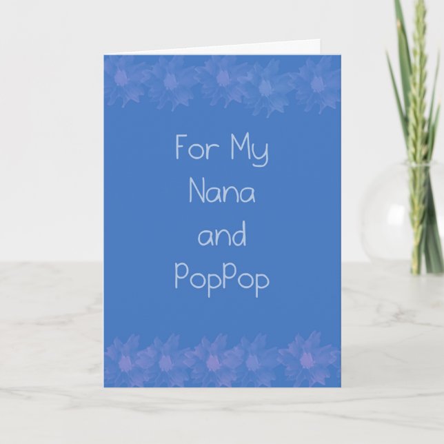 Carte Jour heureux Nana et PopPop de grands-parents (Devant)
