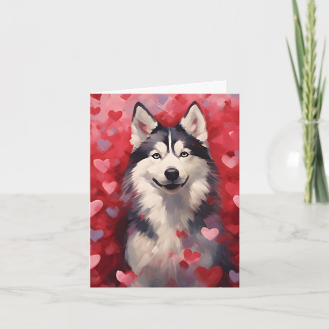 Carte Jour Husky Valentines (Devant)