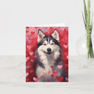Carte Jour Husky Valentines