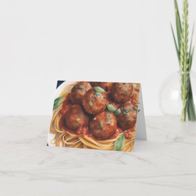 Carte Jour national des spaghetti B - 4 janvier - Aquare (Devant)