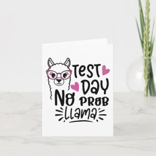 Carte Jour No Prob-llama Llama Test de l'enseignant Jour