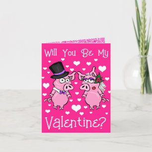 Carte Jour Piggy Bride Et Groom Valentines