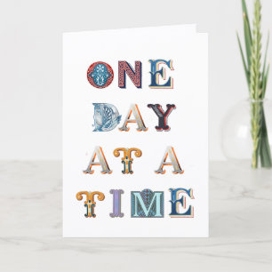 Carte Jour pour jour slogan du 12 étapes Anniversaire