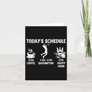 Carte Jour Programmer Badminton Cadeau - Drôle Graphique