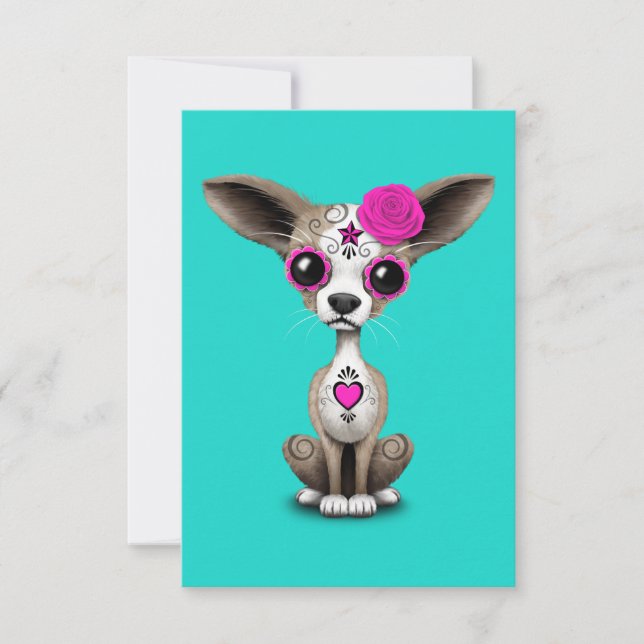 Carte Jour rose des morts du Chihuahua (Devant)