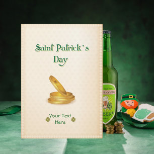 Carte Jour Saint-Patricks Pièces  Personnalisé 