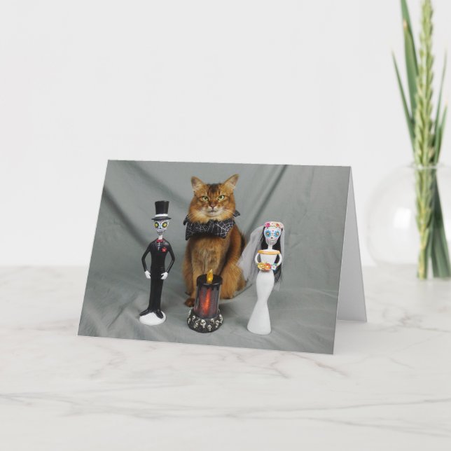 Carte Jour somalien de chat du mariage mort de Halloween (Devant)
