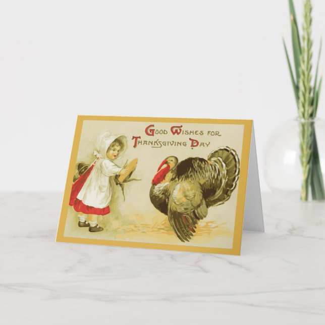 Carte Jour Thanksgiving vintage (Devant)