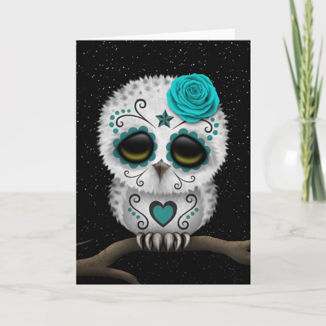 Carte Jour Turquoise des étoiles mortes de la Chouette à (Devant)