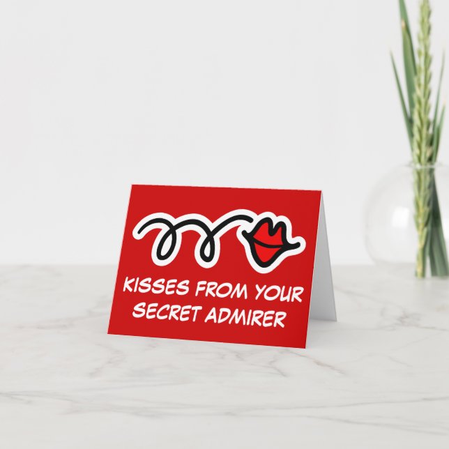 Carte Jour Valentines amusante | Baisers de l'admi (Devant)