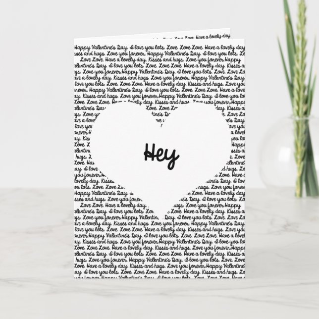 Carte Jour Valentines Simple (Devant)