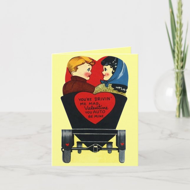 Carte Jour Valentines Vintage (Devant)