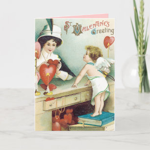 Carte Jour Valentines vintage