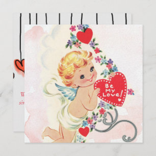 Carte Jour vintage des valentines