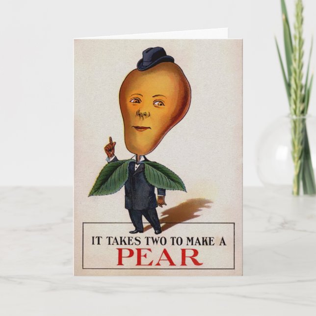 Carte Jour vintage Pear Valentines (Devant)