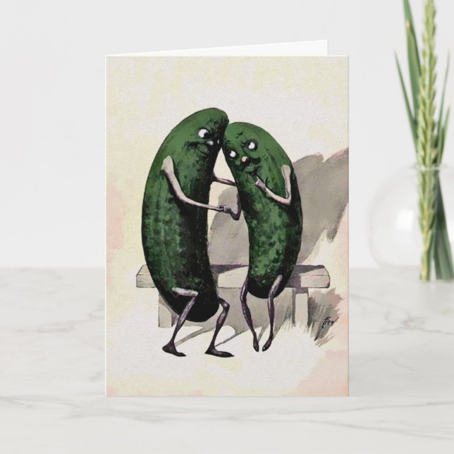 Carte Jour vintage Pickles Valentines (Devant)
