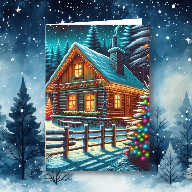 Carte Journal Cabine le soir de Noël Personnalisé (Créateur téléchargé)