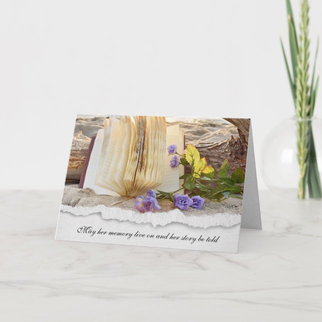 Carte journal dans plage sable sympathie (Devant)