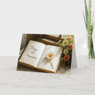 Carte Journal vintage ouvert 47e anniversaire